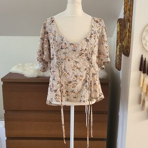Milk & Honey Lace up top